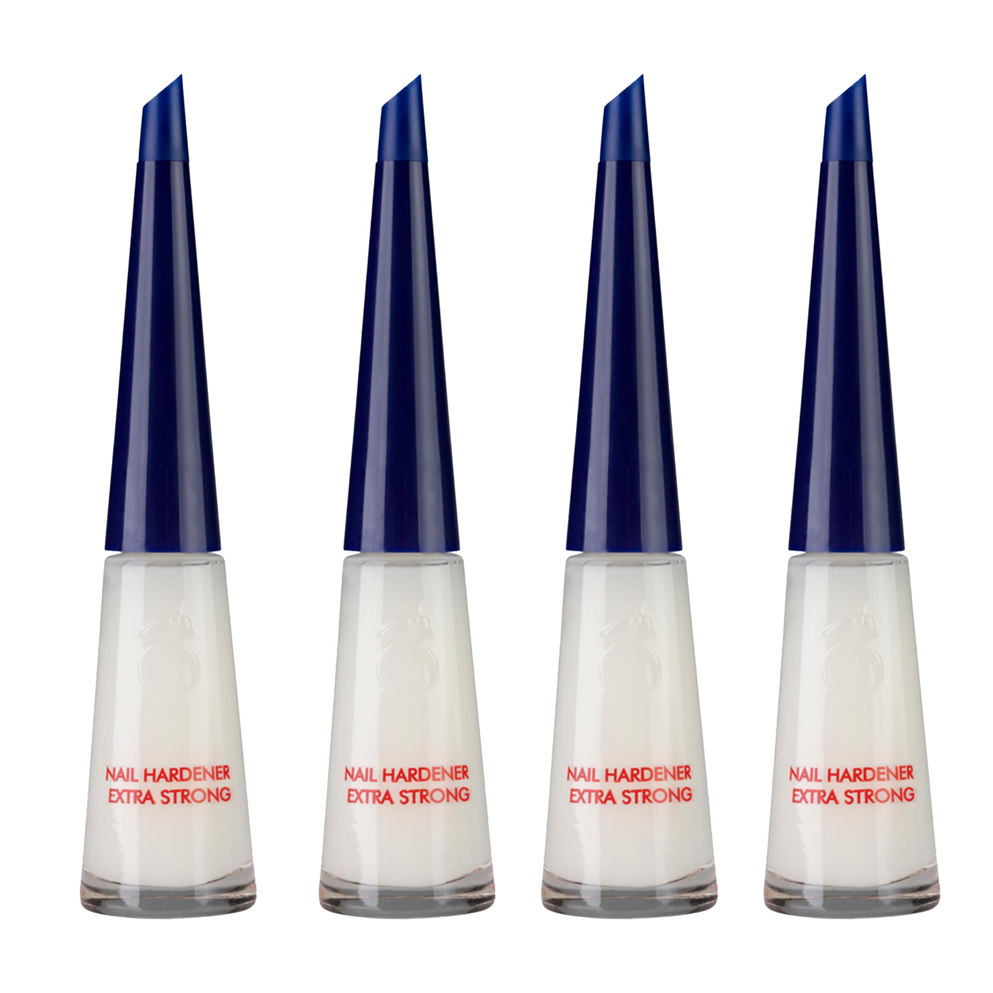 Herome Bardzo mocny 4 x 10 ml (Nail Hardener Extra Strong) - Profesjonalny przezroczysty wzmacniacz do paznokci, bez formaldehydu, z pierwszymi wynikami w ciągu 8 dni