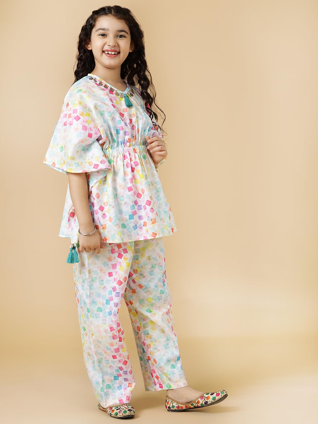 A.T.U.N. (ALL THINGS UBER NICE) Set mit T-Shirt und gerader Hose für Mädchen | Western-Kleidungsset
