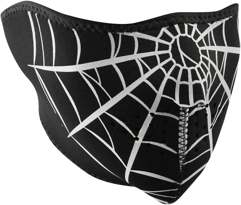 Half Mask Neoprene Spider Web