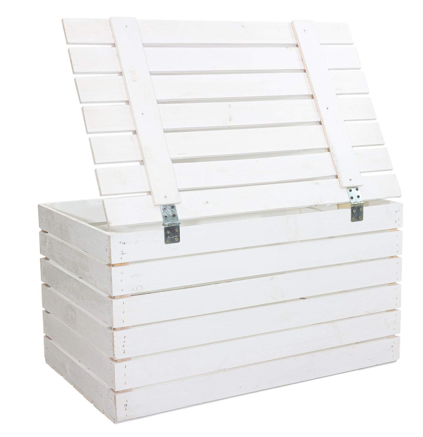Große Holztruhe 80er mit Deckel 80x50x39cm Hochzeit Schatztruhe Spielzeugkiste Garten Truhe Bank Stauraum Sitztruhe Sitzbank Aufbewahrungstruhe mit großer Kapazität Flur, Schlafzimmer, Wohnzimmer