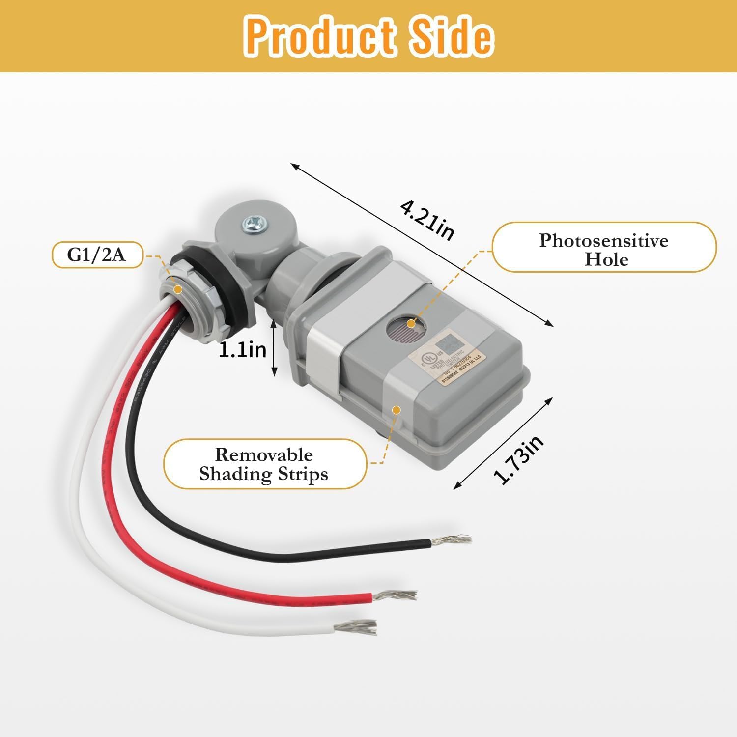 Outdoor Photocell Sensor - Dusk to Dawn Automatic Light Switch -7