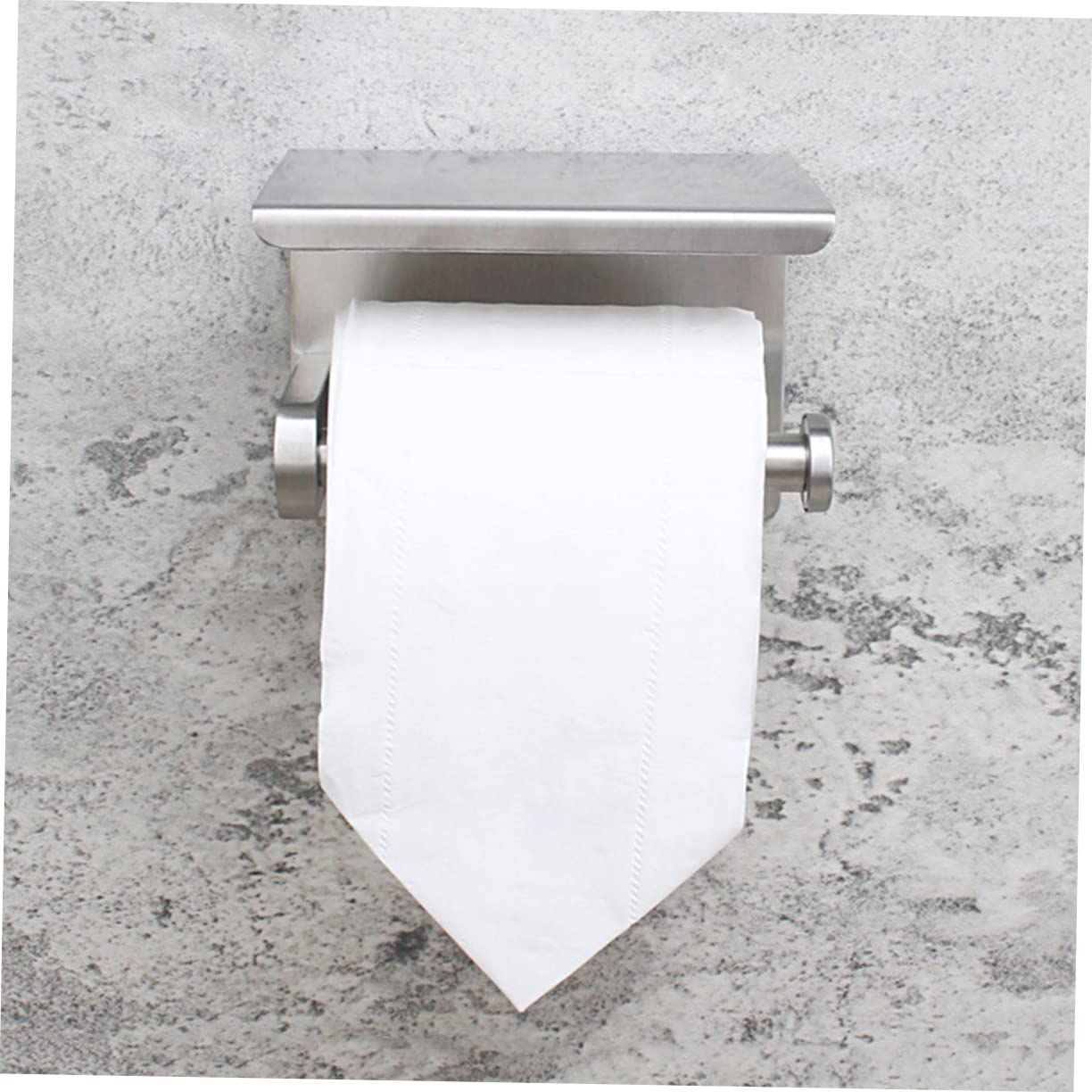 Portarrollos 304 Papel de Acero Inoxidable Higiénico Plata | Estante de Almacenamiento, Diseño Ahorra Espacio, Montaje en Pared para Cocina y Baño