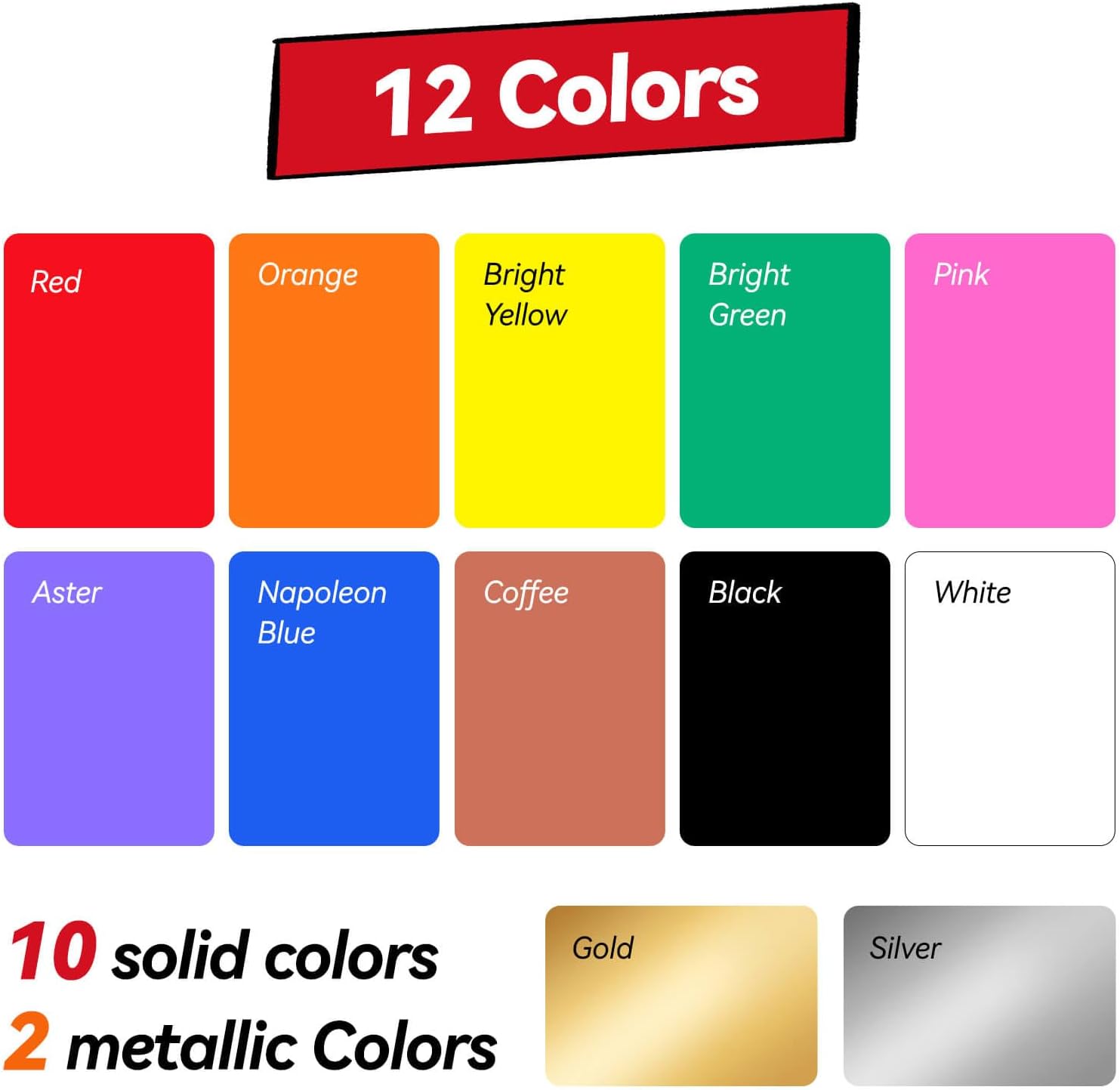 Coogert 12 Vibrant Colors Jumbo Poster Markers, 15MM Thick Permanent Acrylic Graffiti Markers, Wide Tip Paint Marker for Canvas, Posters Board, Fabric, Window, Wood, Teachers,Banner painting supplies