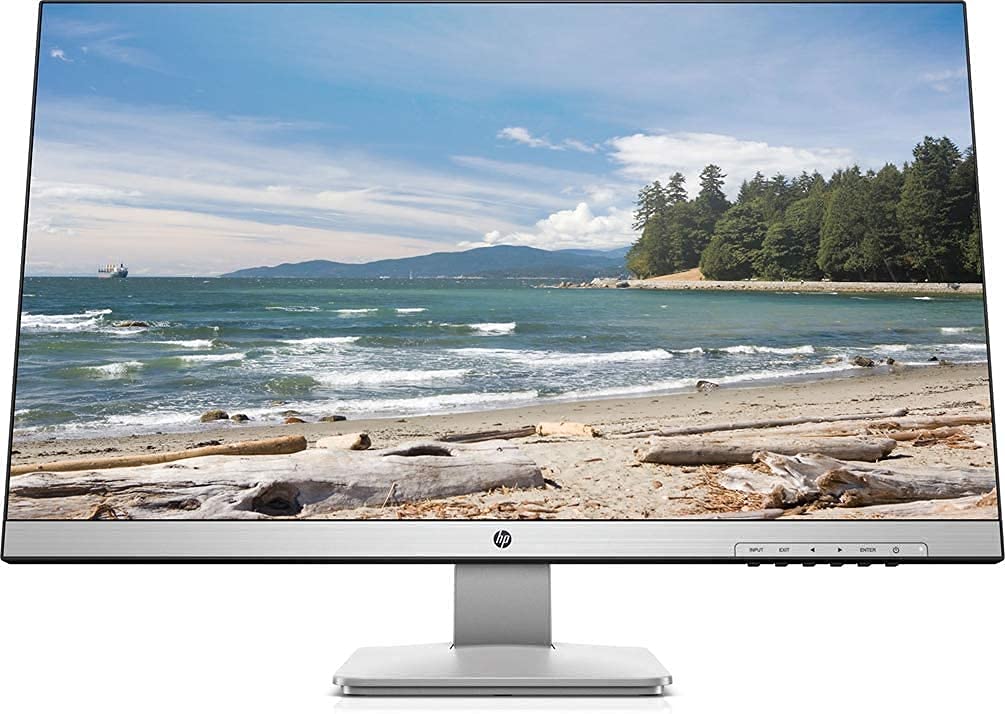 HP 27q - Monitor de 27" QHD (2560x1440, LED, 16:9, HDMI 1.4 x1, DisplayPort 1.2 x1, VGA, 60 Hz, 2ms, Antireflejo, Low Blue light, Ajustable), Negro y blanco