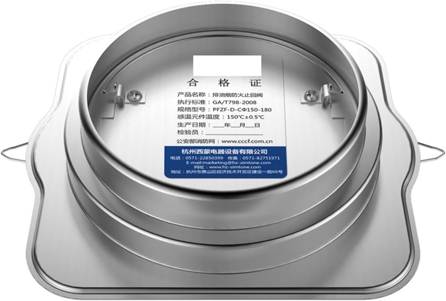 Range Hoods Common Flue Check Valve Stainless Steel Kitchen Flue Check Valve Fire Damper 15 16 18 Cm