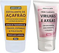 Kit Creme Esfoliante de açafrão + Creme clareador de virilhas e axilas com Niacinamida