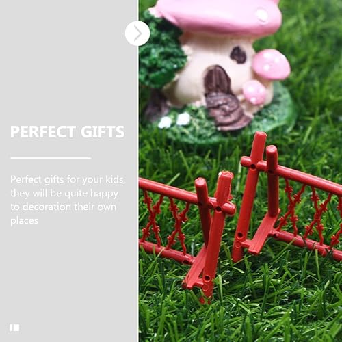Miniatura 5 de Toyvian 25 piezas de valla en miniatura de plástico, valla decorativa para manualidades, casa de muñecas, jardín, bonsái, terrario, suministros de