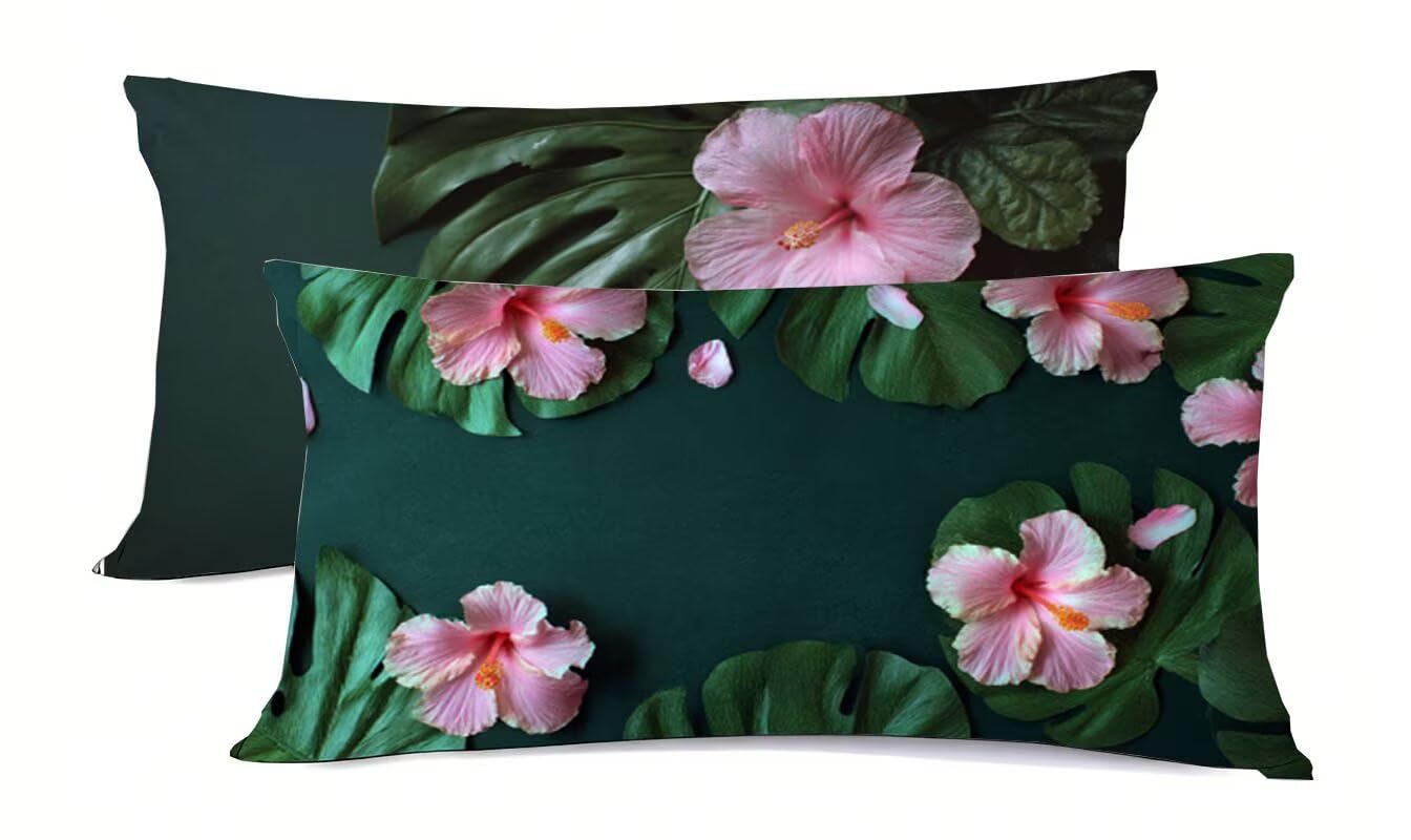 Taie d'oreiller 50x75cm fleurs lot de 2 pour protéger vos coussins avec douceur