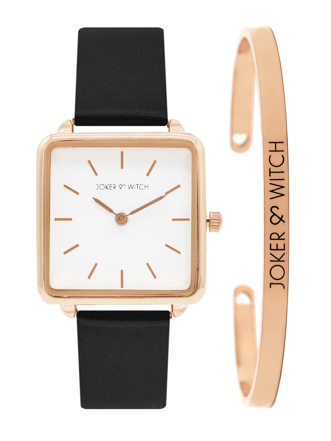 Joker & Witch Leather Double Fudge Analog Watch Bracelet Stack For Women, White Dial, Black Band (B08TC1ZTFB) Amazon Price History, Amazon Price Tracker