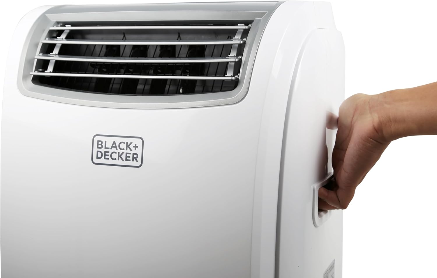 BLACK+DECKER Portable Air Conditioner, 12,000 BTU for Rooms Up To 550 Sq. Ft., Portable AC with Follow Me Remote Control & Window Kit, BPT08WTB, White