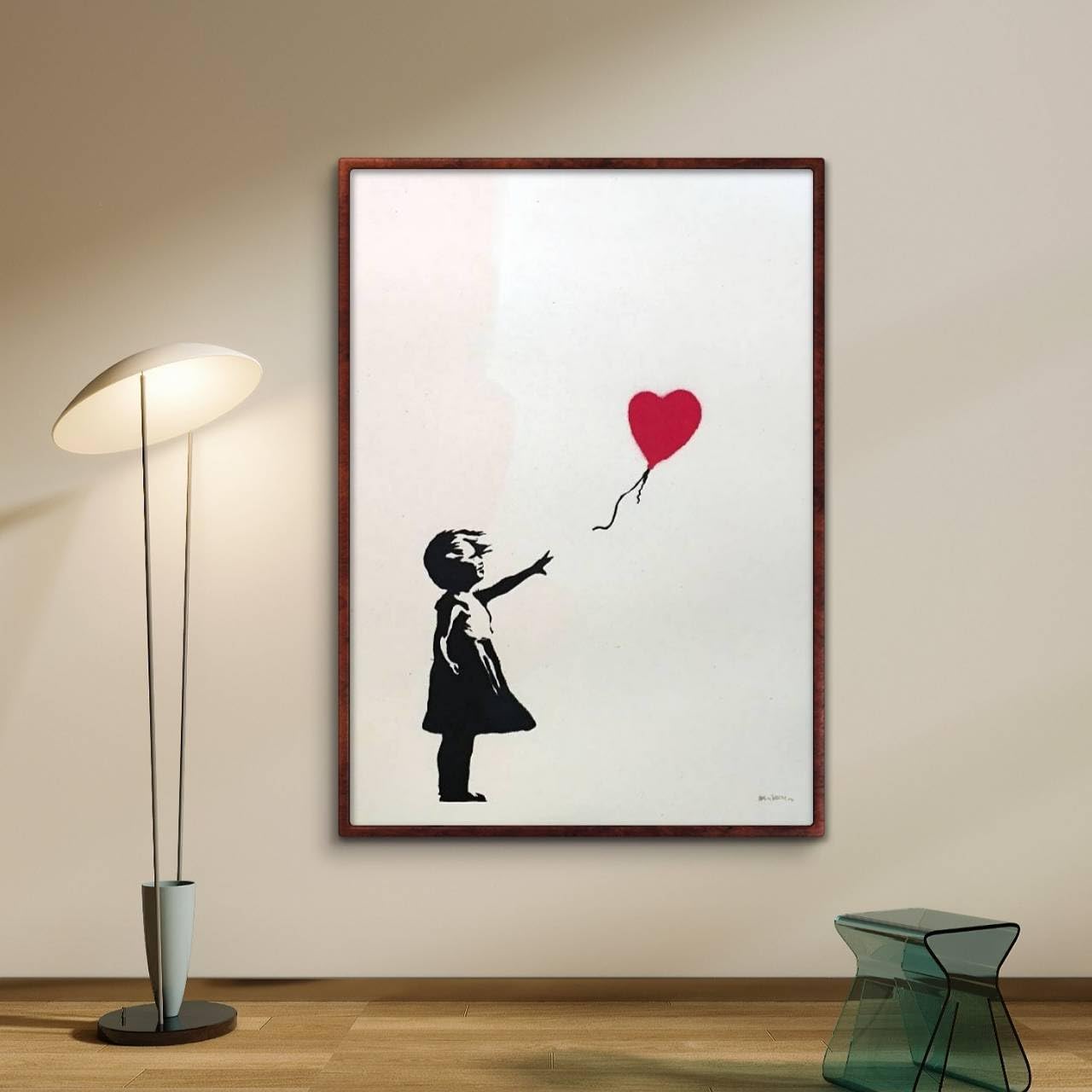 Amazon.co.jp: バンクシー 風船と少女 各種サイズ アート