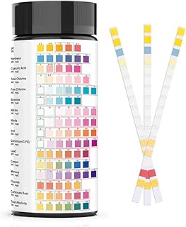 água - 16 em 1 para beber água, aquário, kit teste chumbo | Kit teste chumbo água com 100 tiras para água potável, chumbo, dureza, Kumprohu