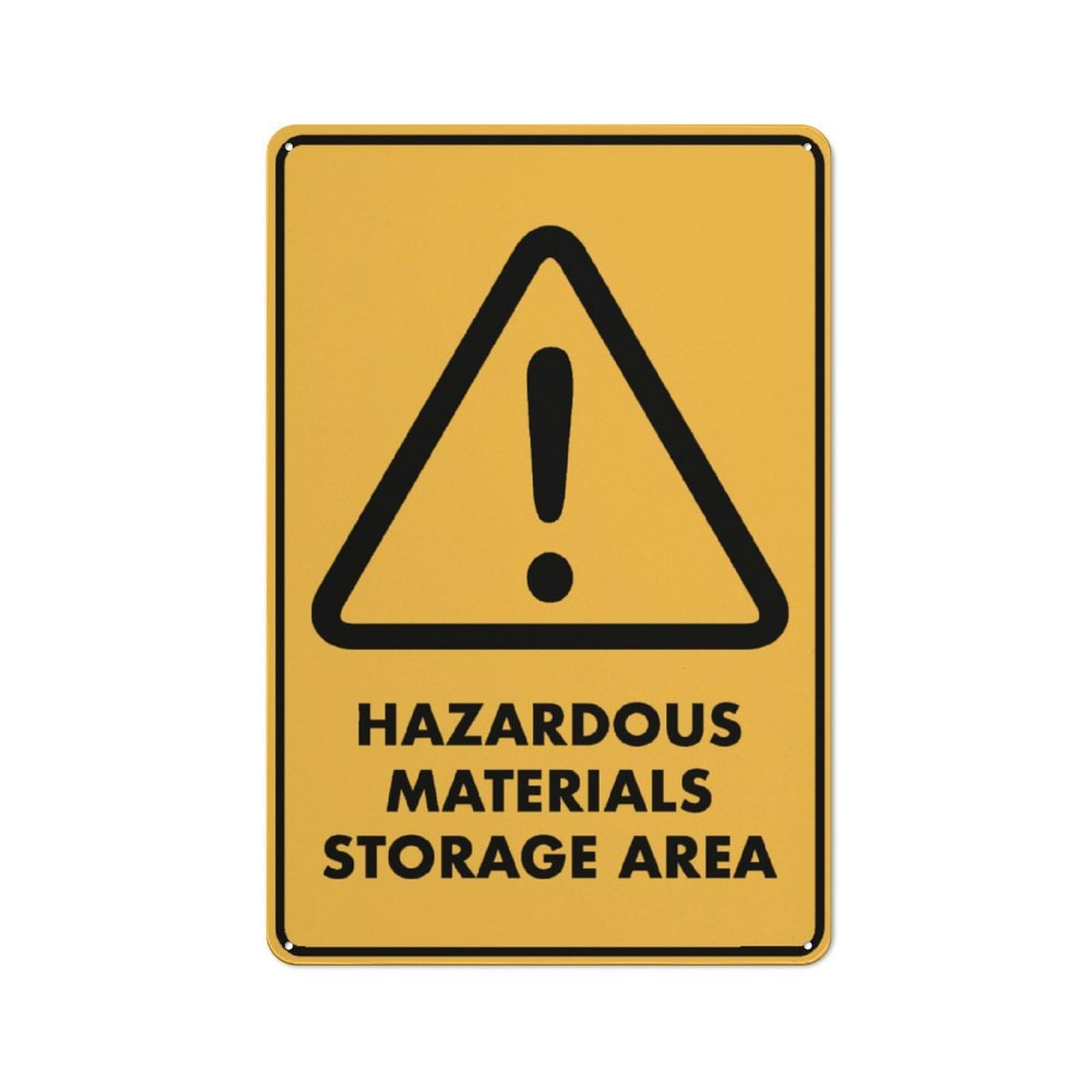 Caution Hazardous Materials Storage Area Sign 8X12 Inch Rust Free Aluminum Easy To Read & Sturdy Keep Out Outdoor Metal Signs For Home Farm Yard