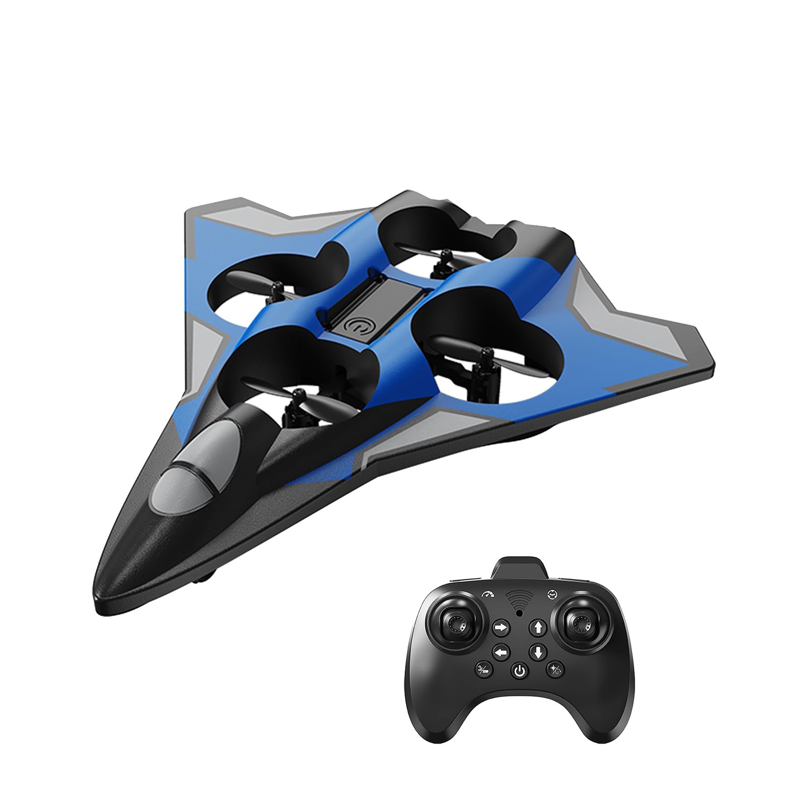 Dilwe Avion RC 2,4 G, Avion télécommandé en Mousse EPP avec Maintien D'altitude Barométrique, Atterrissage à Décollage à Une Touche, 360 Retournements, 3 Modes de Vitesse, pour Les (Blue)