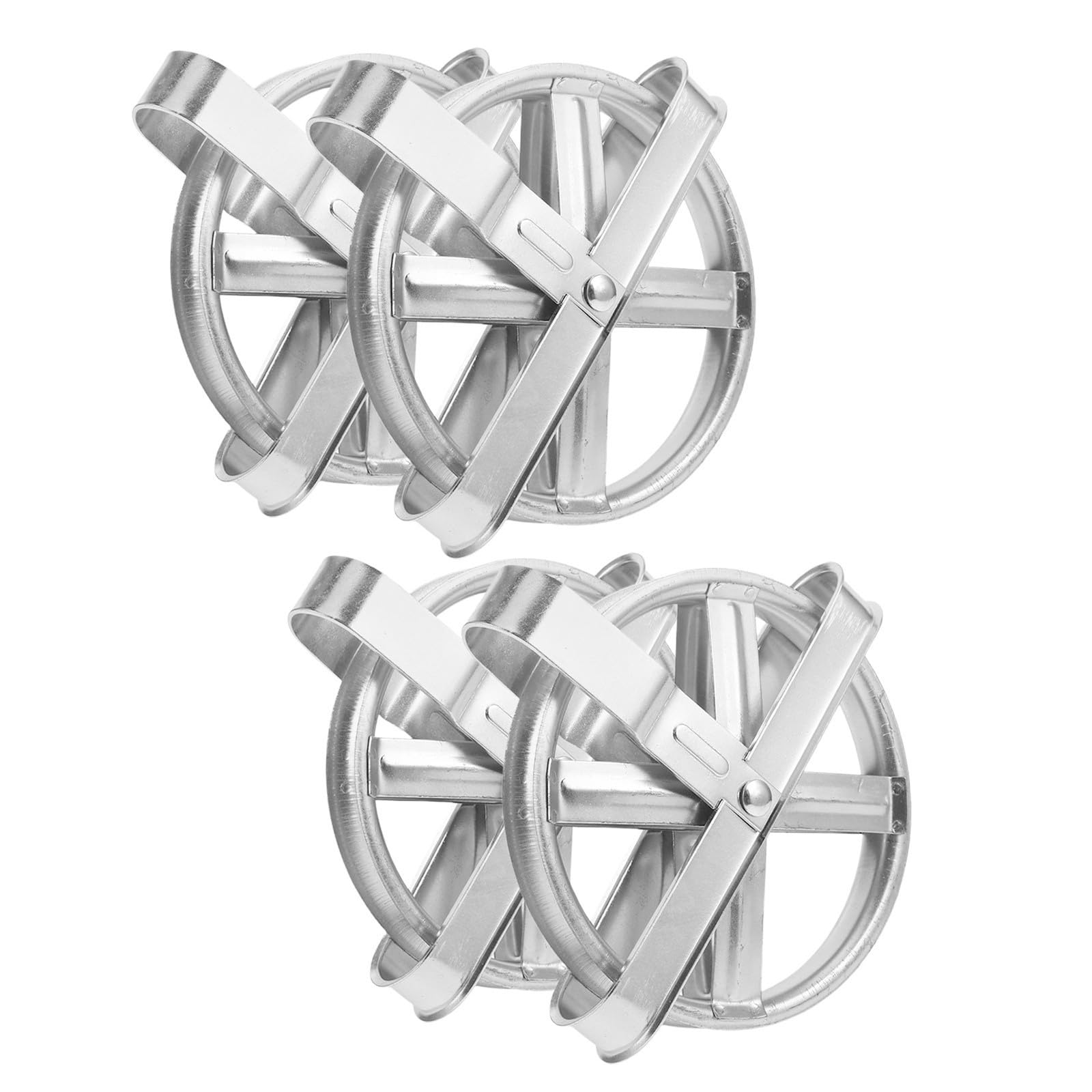 4 Stück Wäscheleinen Rolle 5 Zoll Eisen mit Tiefer Rille