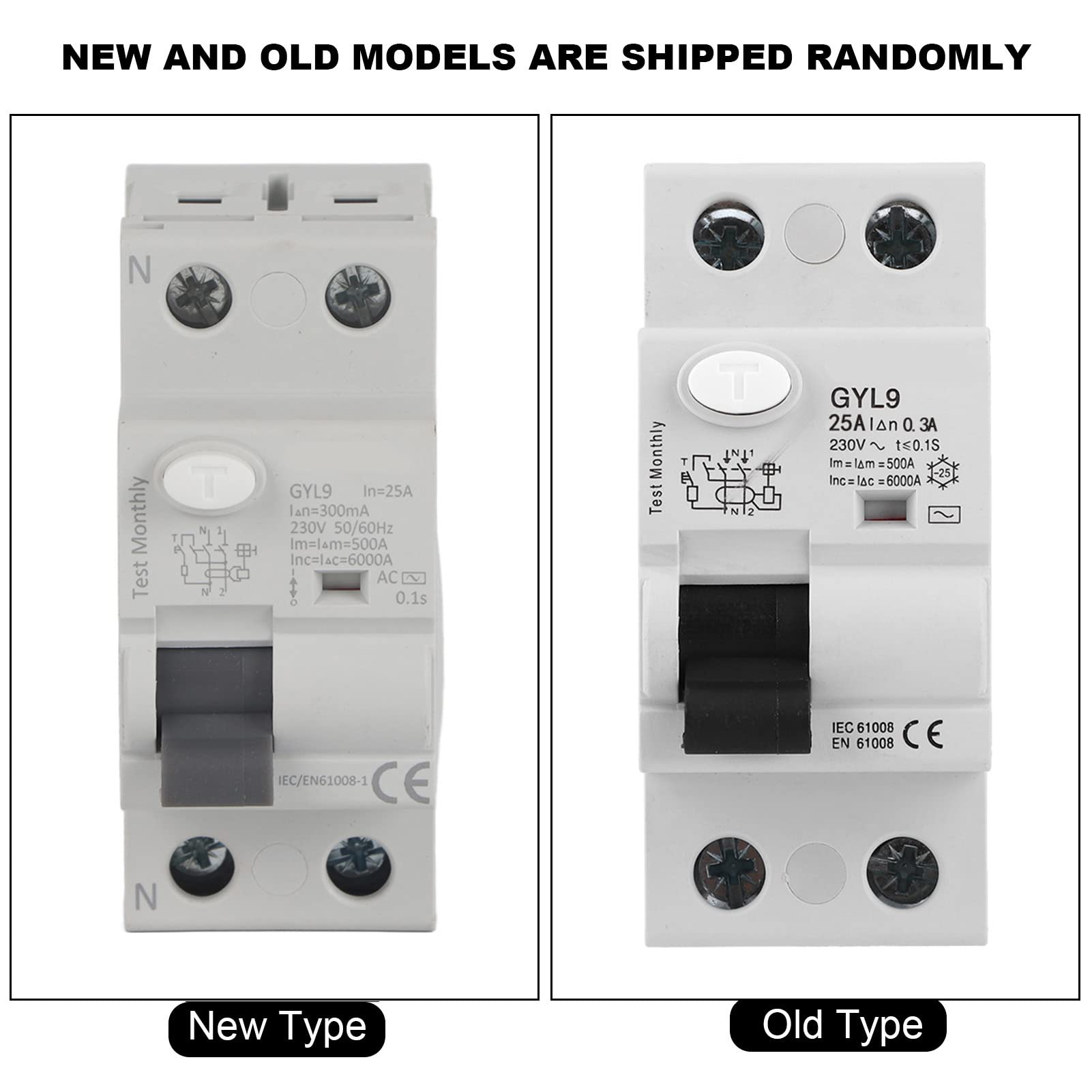 Disjoncteur GYL8 4P 400VAC 50/60Hz IP20 - FDIT - Différentiel - 6 KA