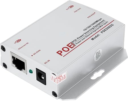 Gigabit Industrial 30W PoE+ Injector, Convert Low Voltage DC 12-48V Input to 48V PoE Output, IEEE802.3af/at, DIN-Rail & Wall Mount Injector for Different Scenario PSE5502G