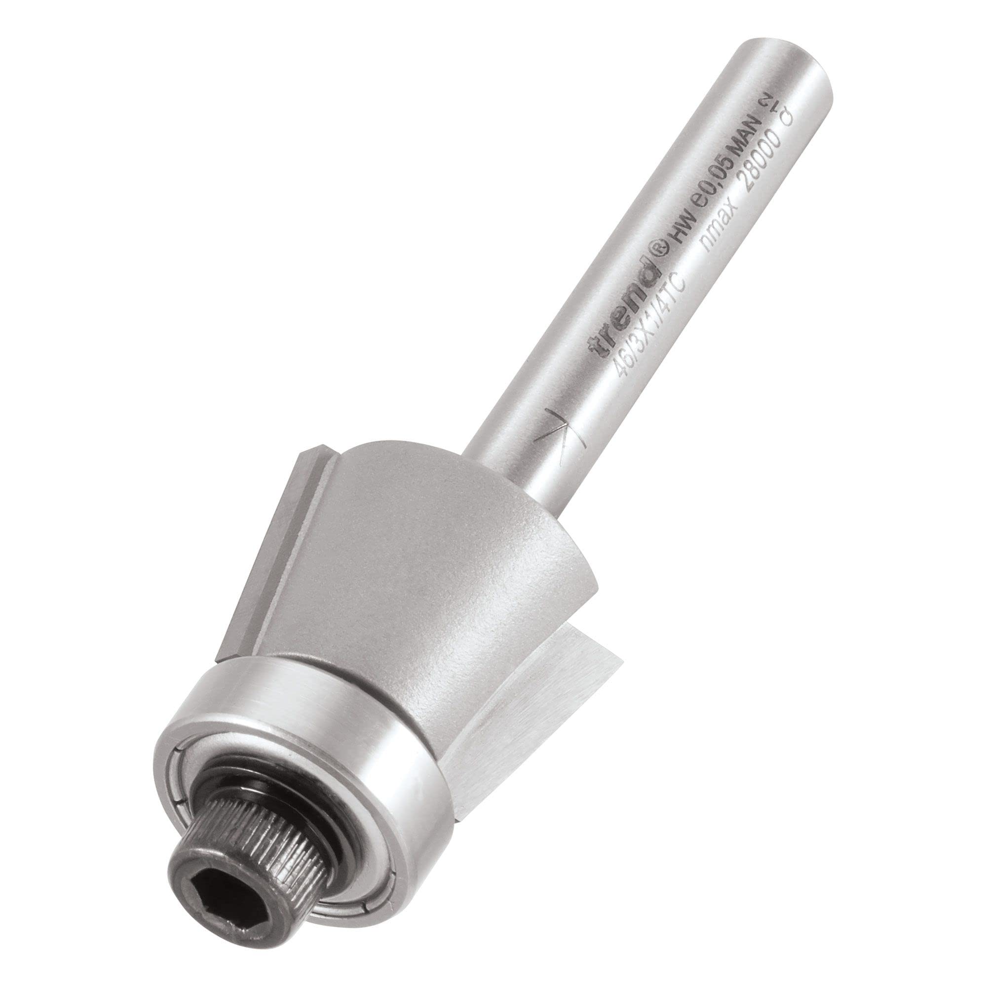 Trend Professional 46/3X1/4Tc Bevel Trimmer 20Mm Diameter 14Mm Length