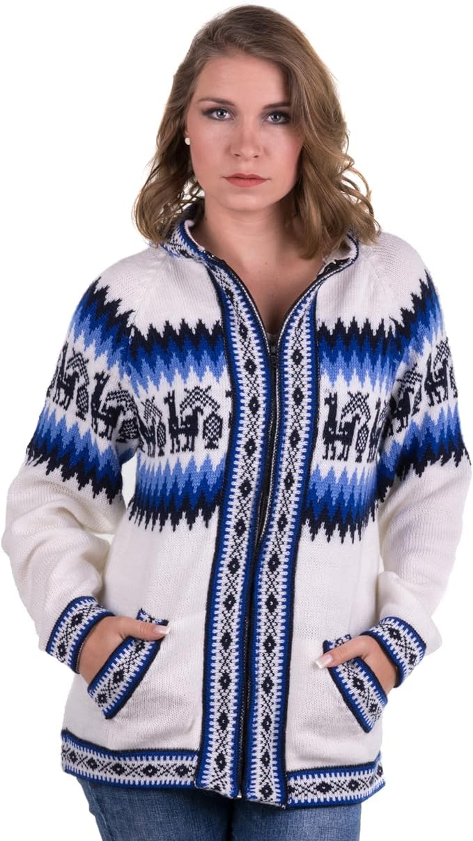 Gamboa Alpaca Cardigan Sweater for Women Hooded Knit Fall Winter Lady Womens Lightweight Sweaters