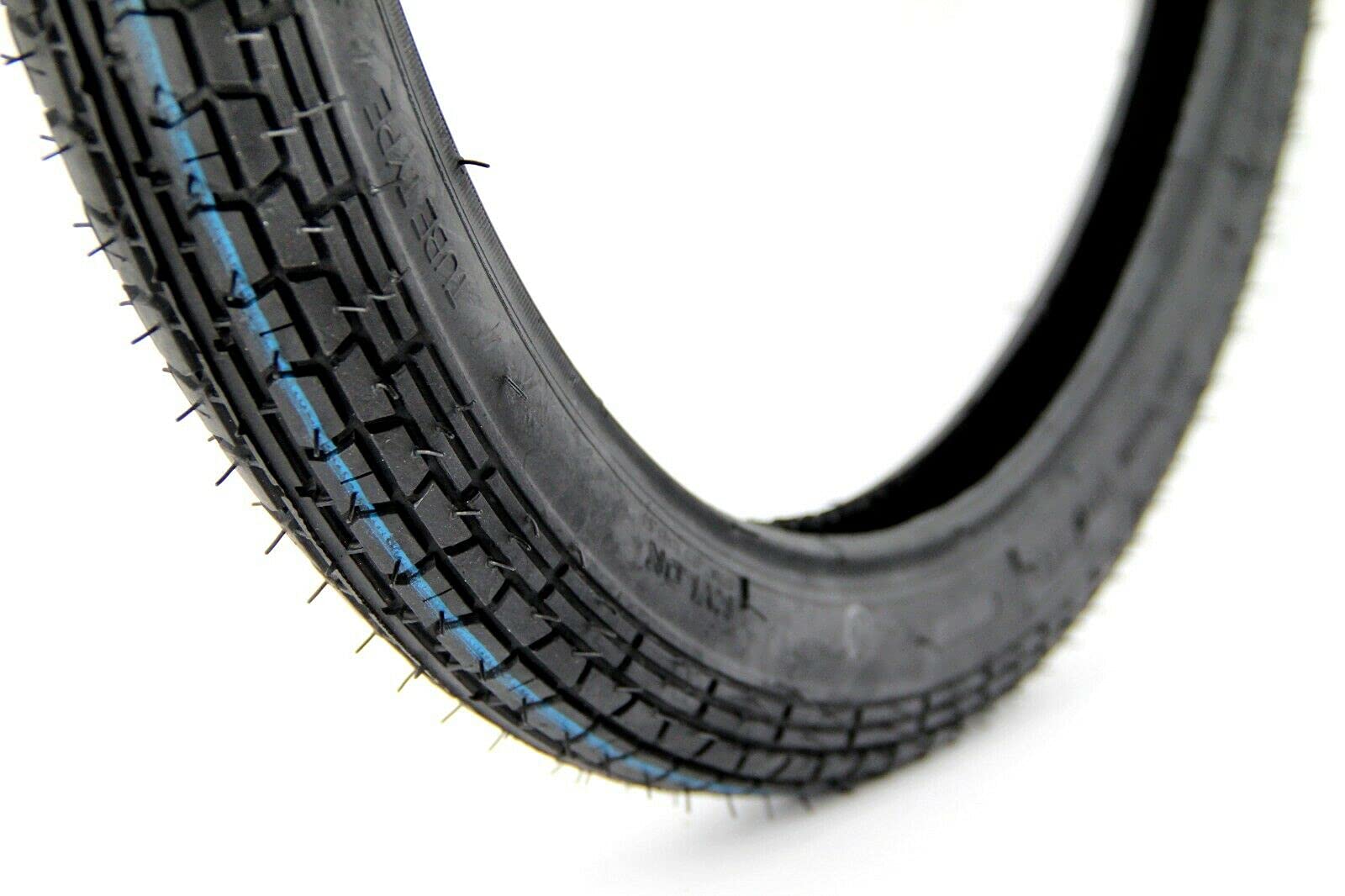 Set: 2x KENDA Reifen 2,25 x 19 Zoll, Profil K251A, TT, 30B + 2 Schläuche 2,25 x 19 Zoll, TR4 + 2 Felgenbänder Motorrad, Moped, Mofa