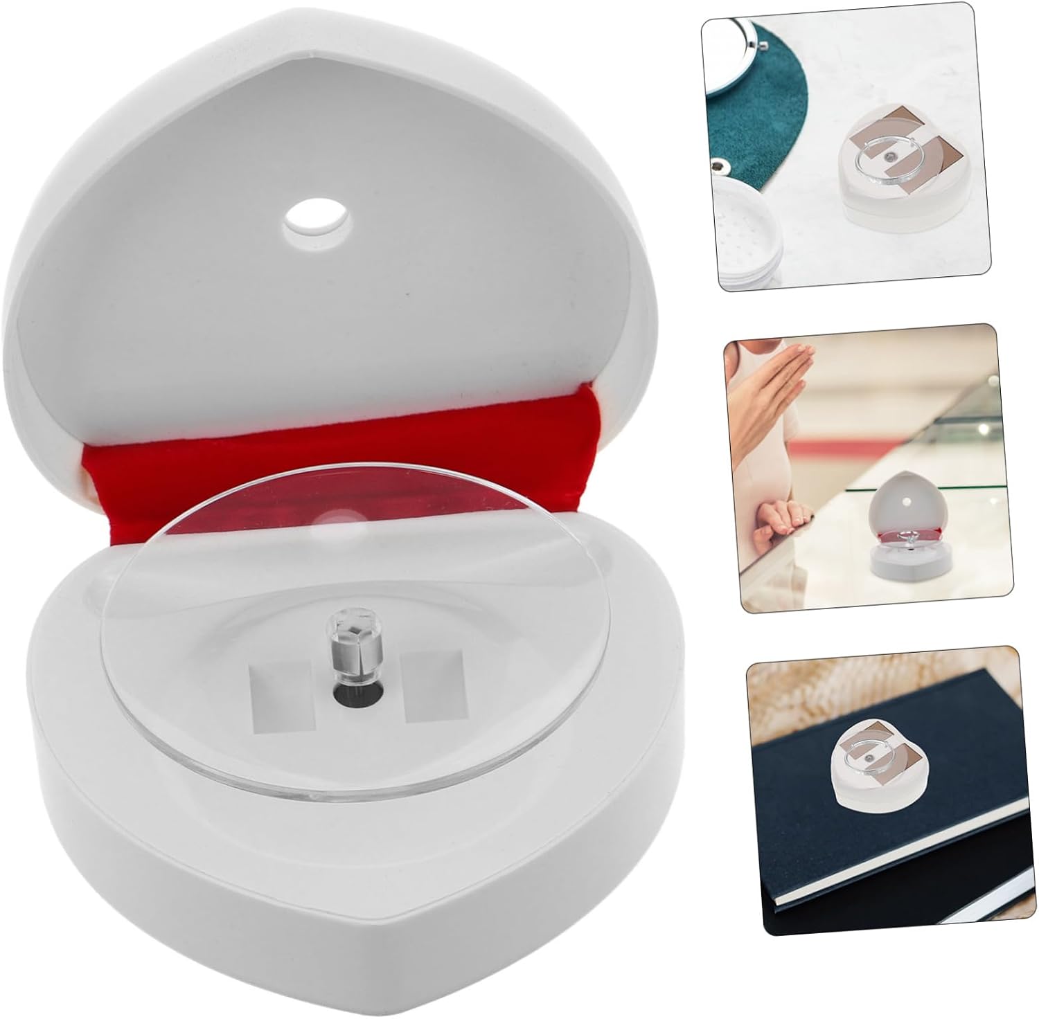 Solar Jewelry Display Turntable Rotating Display Stand Automatic Motorized Jewelry Showcase