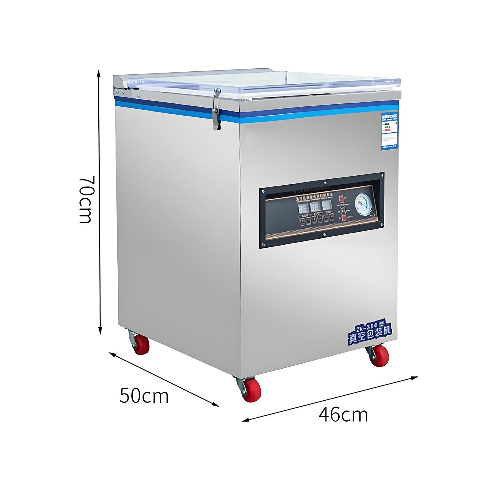 Gotowanie sous vide, automatyczny system próżniowego przechowywania żywności z wyświetlaczem próżniomierza, regulowany czas próżni 20-25S, szybkie i szczelne, oszczędzaj dłużej