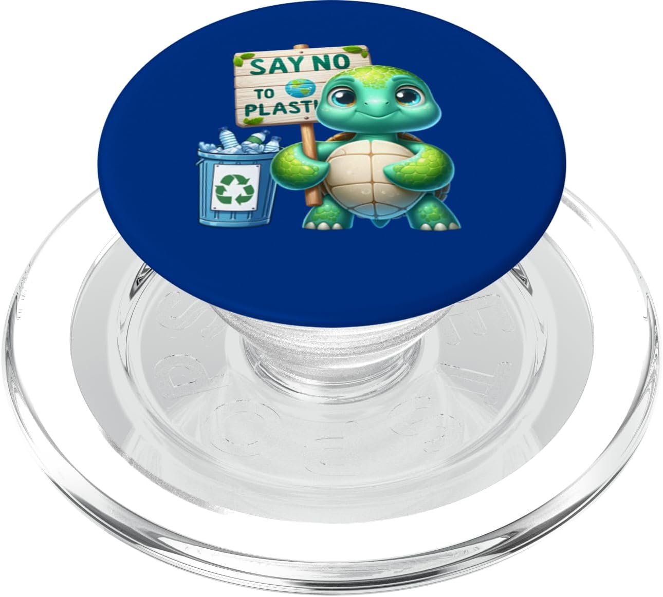 Recycle Plastic Earth Day 2024 Funny Turtle for kids toodler PopSockets MagSafe PopGrip for iPhone