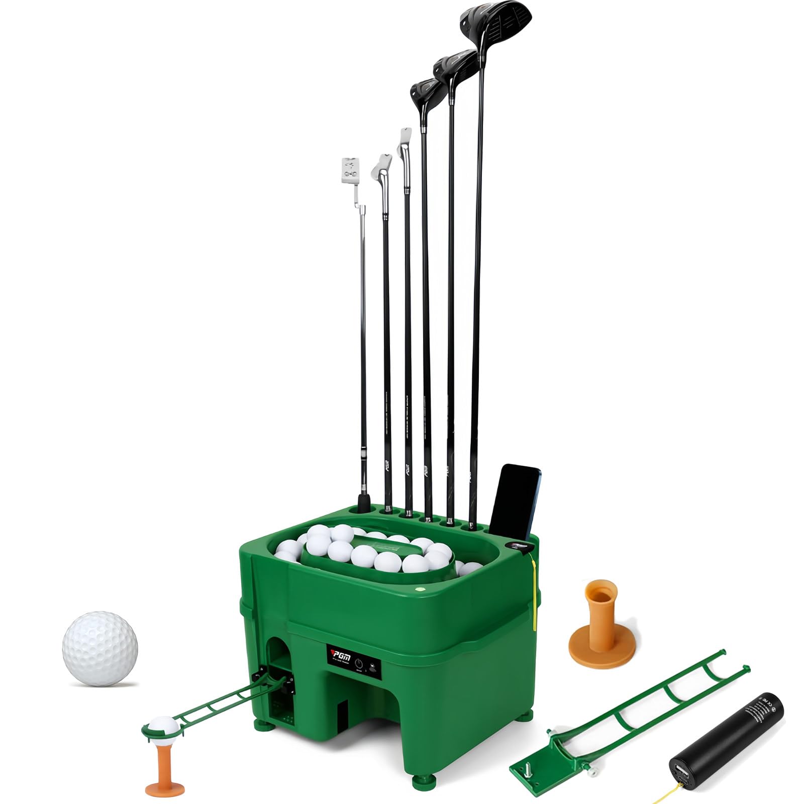 Distributeur automatique de balles de golf idéal pour vos séances de practice dans le jardin