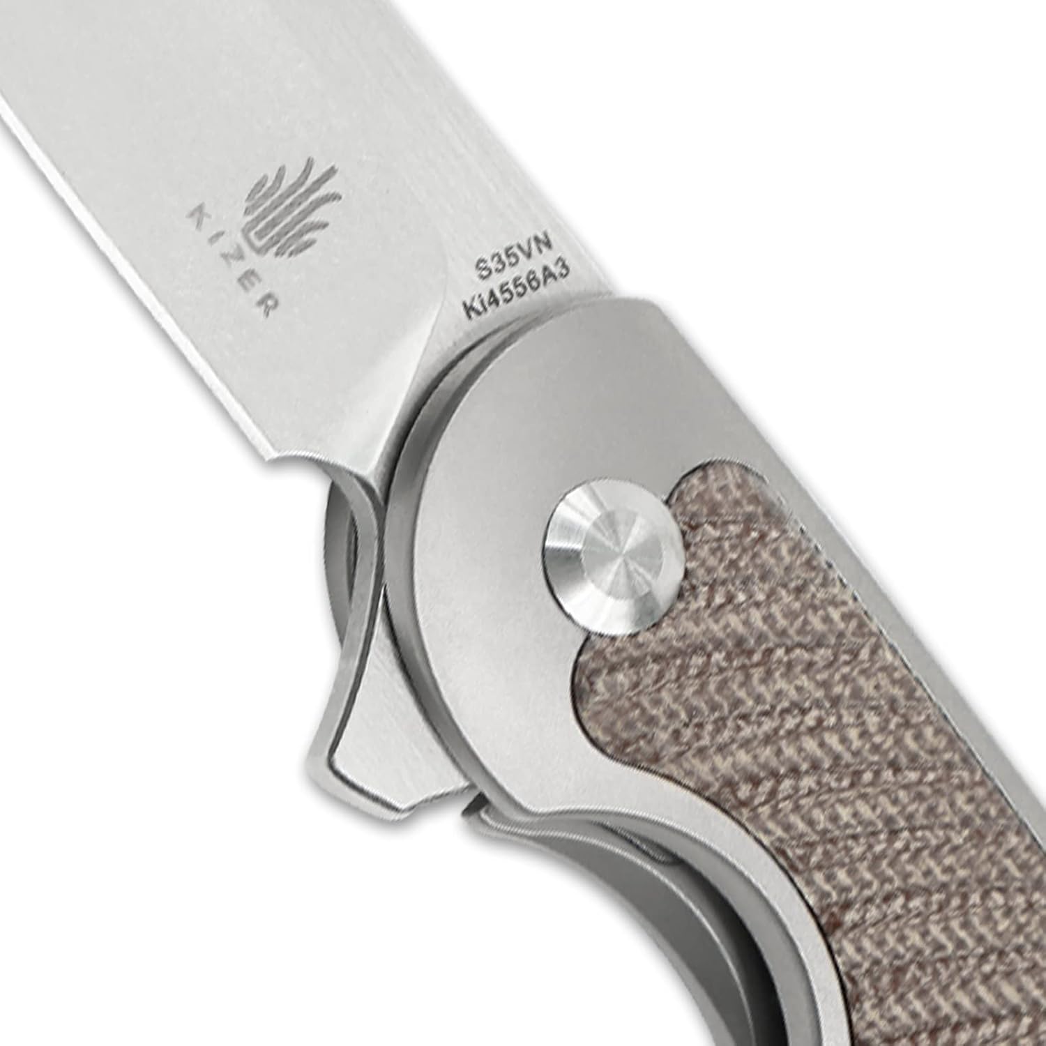 Nеw Arrіvаlѕ Kizer Clutch Pocket Knife, 3.4 Inch S35VN Blade, Micarta Handle Flipper Knife with Clip for EDC