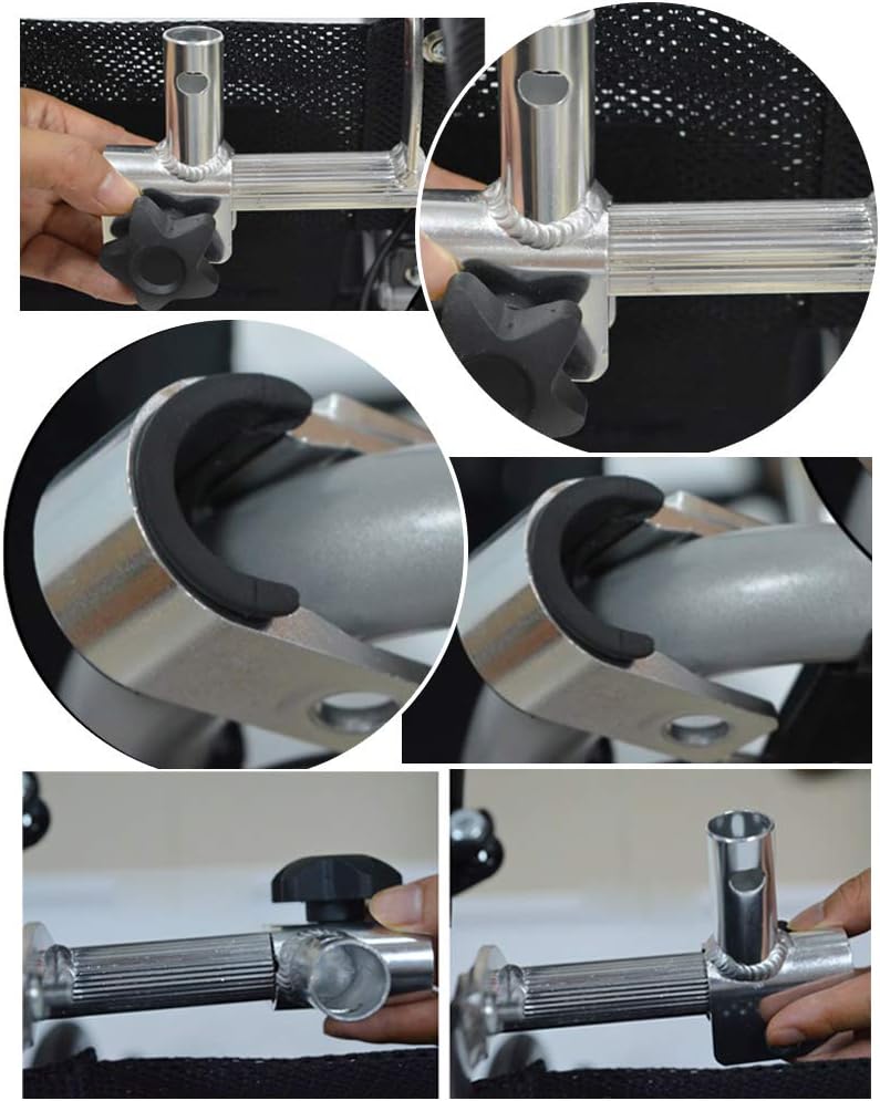 ExGizmo Adjustable Wheelchair Headrest Backrest,Cushion Pillow with Back Handle Tube, Neck Backrest Support for 16"-20", Black : Health & Household