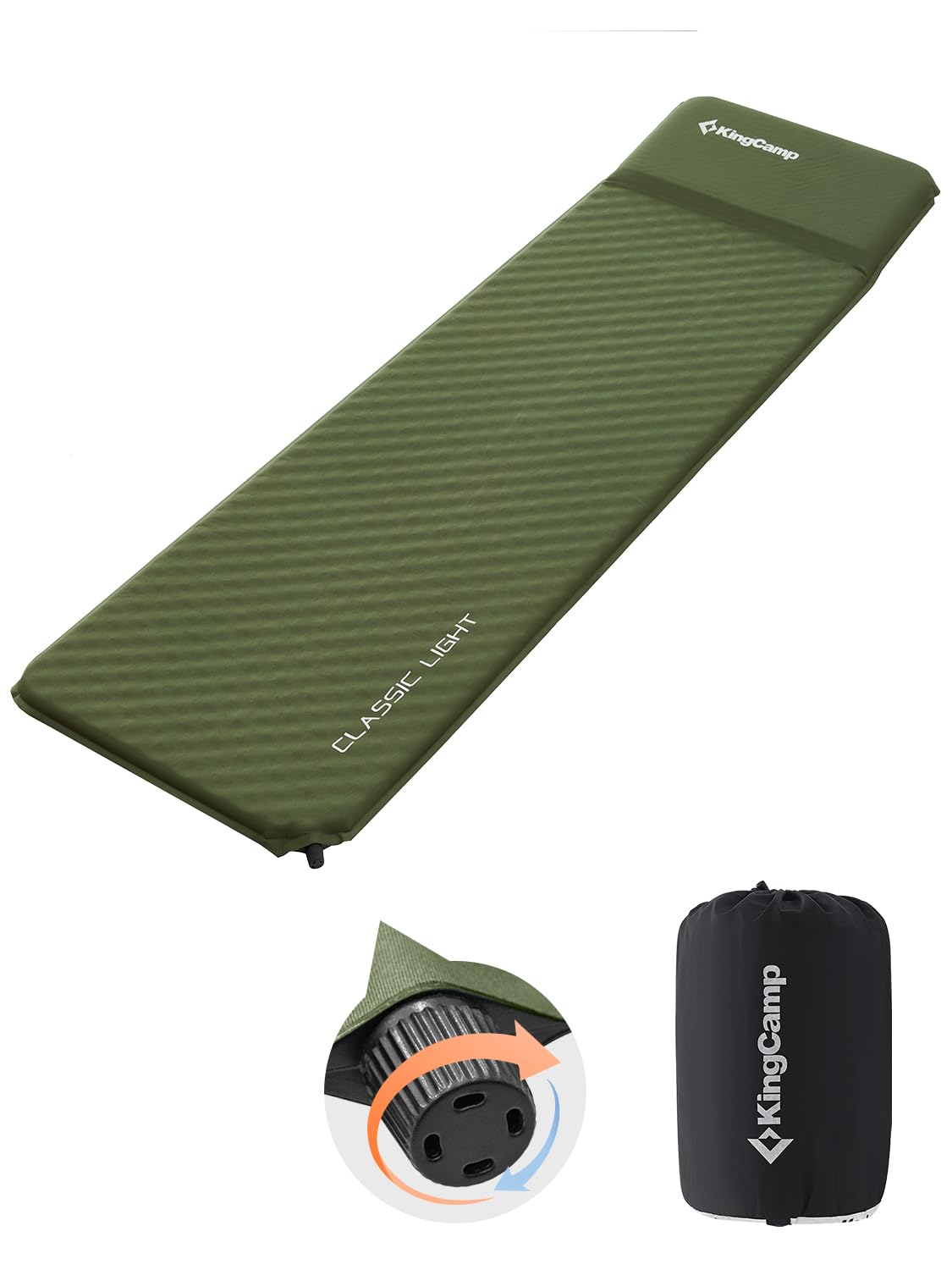 Amazon.co.jp: KingCamp エアーマット 自動膨張 インフレーターマット 