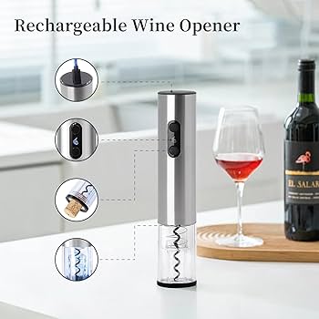 Wine Aerator Electric Wine Bottle Opener Set, With Luxurious Wooden Gift Box, 2-in-1 Electric Decanter & Dispenser, Vacuum Stopper, Foil Cutter, Automatic Wine Opener For Wine Lovers Home Bar Wine Opener Electric