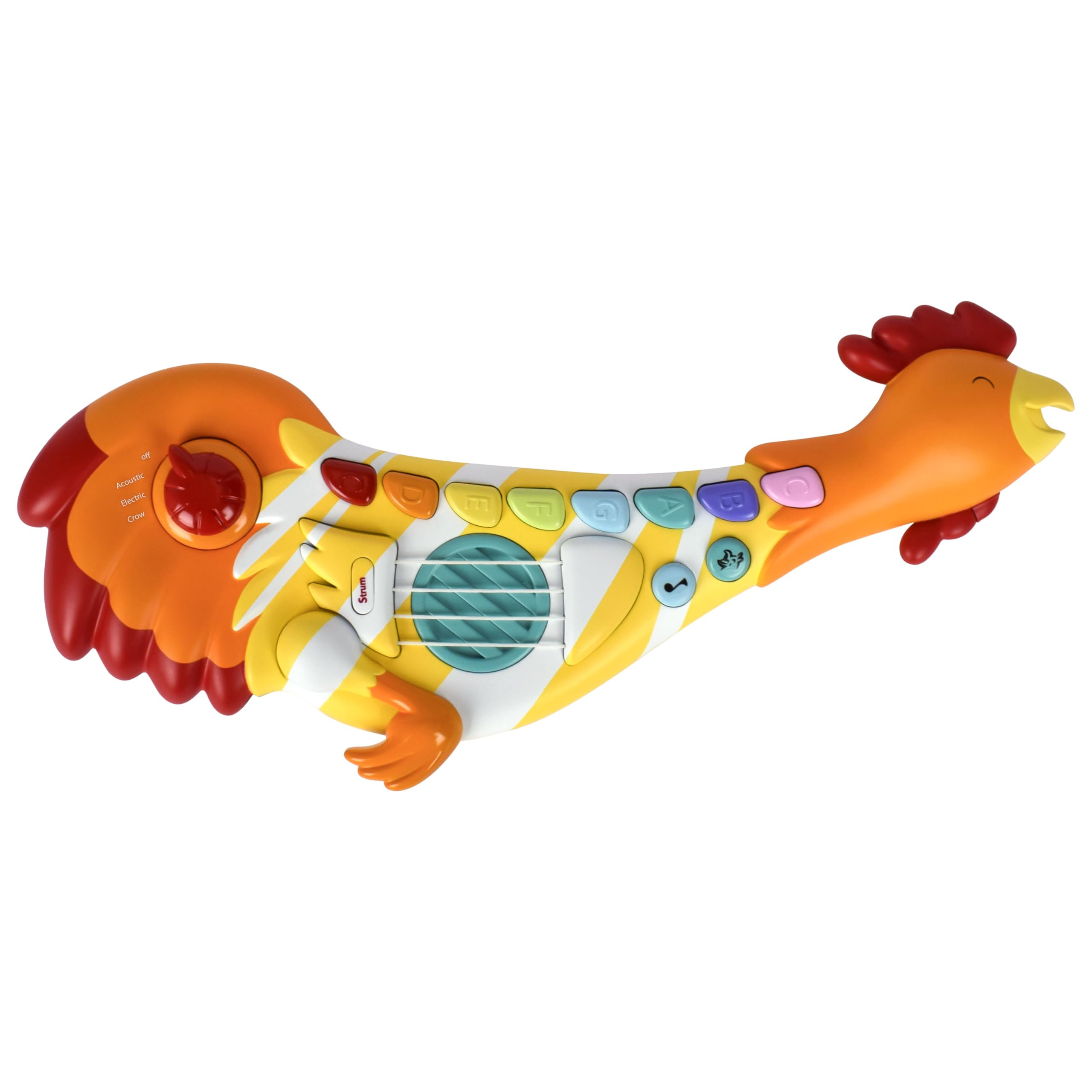 Acorn Avenue Musical Chicken Guitar - Toddler Percussion Instruments Toy for Kids, Baby & Preschool Educational Musical Toys for Boys & Girls