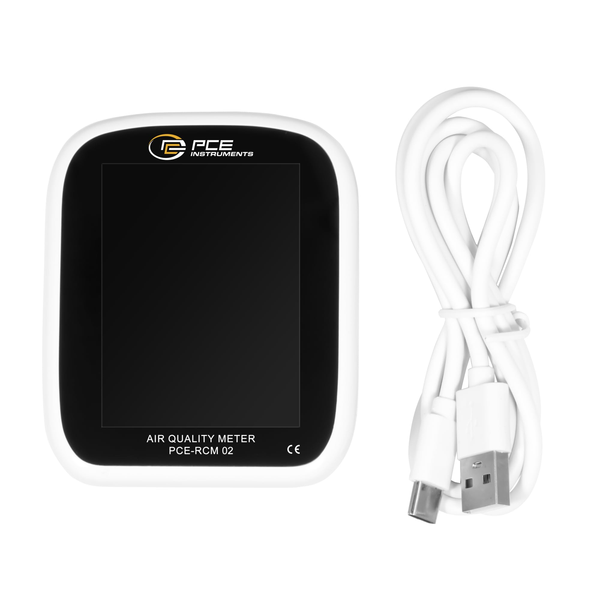 Medidor de Calidad del Aire PCE-RCM 02 / Medición de partículas PM1, PM2,5, PM10 / Medición de CO2, formaldehído, TVOC, Temperatura y Humedad Ambiental/Conxión Wi-Fi/PCE Instruments