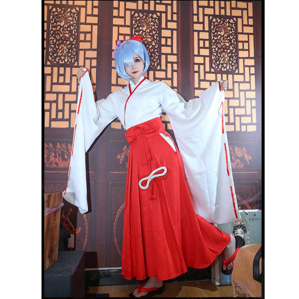 Amazon.co.jp: Re:ゼロから始める異世界生活 レム 巫女服 和服 