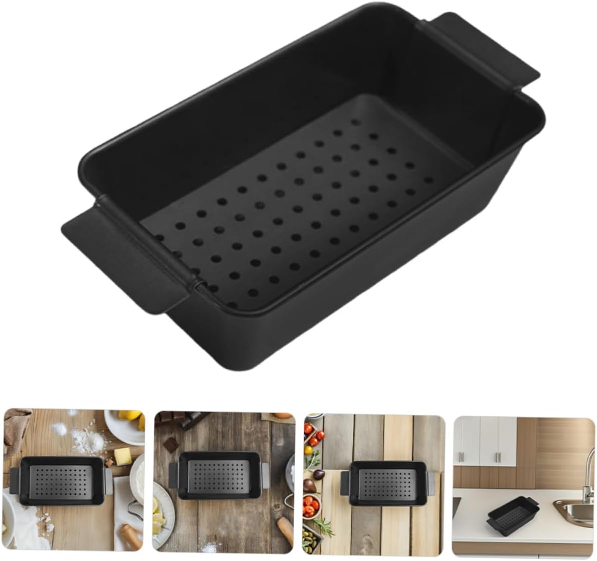 HEALLILY 2pcs Non-stick Black Bread Baking Tray with Lid Versatile Toast Mold for and Cakes Baking Accessories for Home Cooking