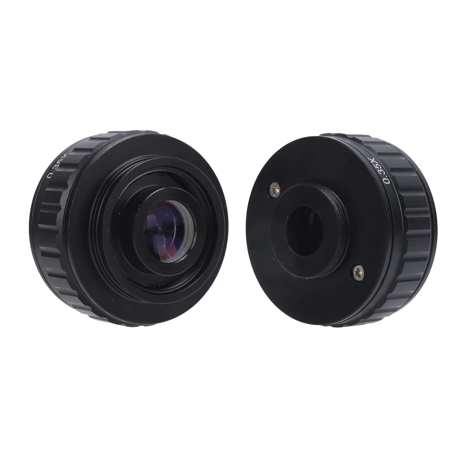 Adaptador de Montaje C de 38mm para Lente de Cámara de Vidrio óptico de Aleación de Microscopio Estéreo Trinocular Compatible con Puerto de Fotos CX