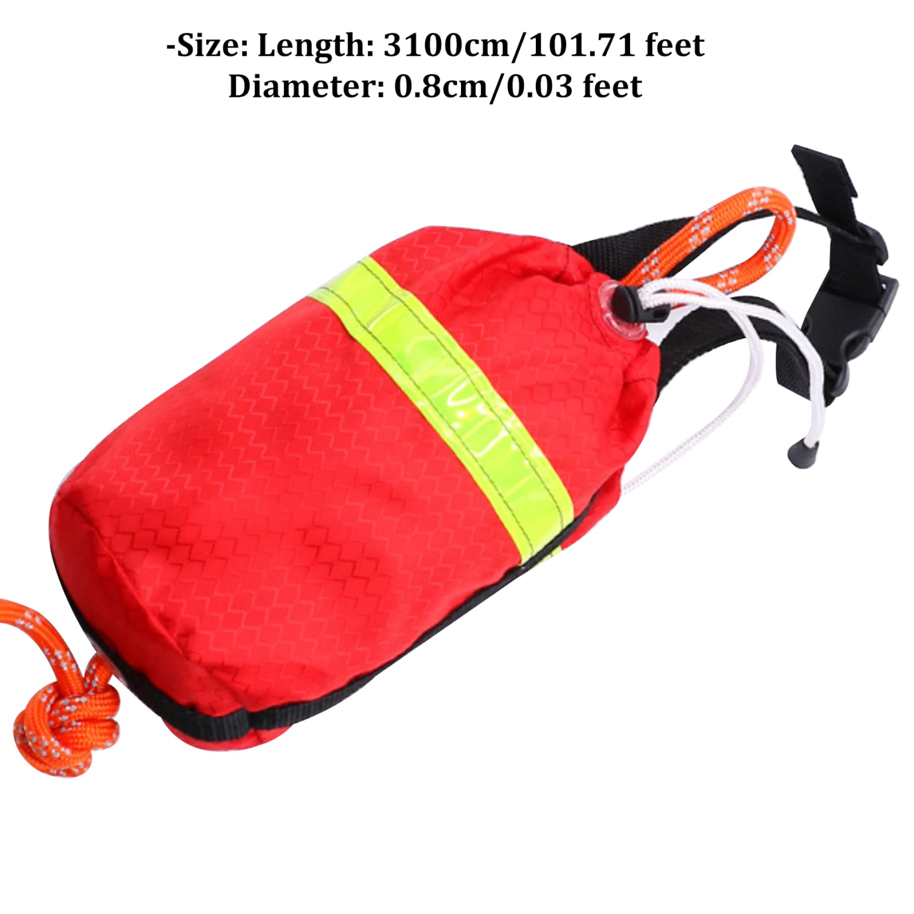 Bolsa de Rescate acuático de 101,71 pulgadas/68,90 Pulgadas, Reflectante, portátil, Impermeable, Ligera, para Kayak, Surf, Rescate de Emergencia, Bolsa de Cuerda