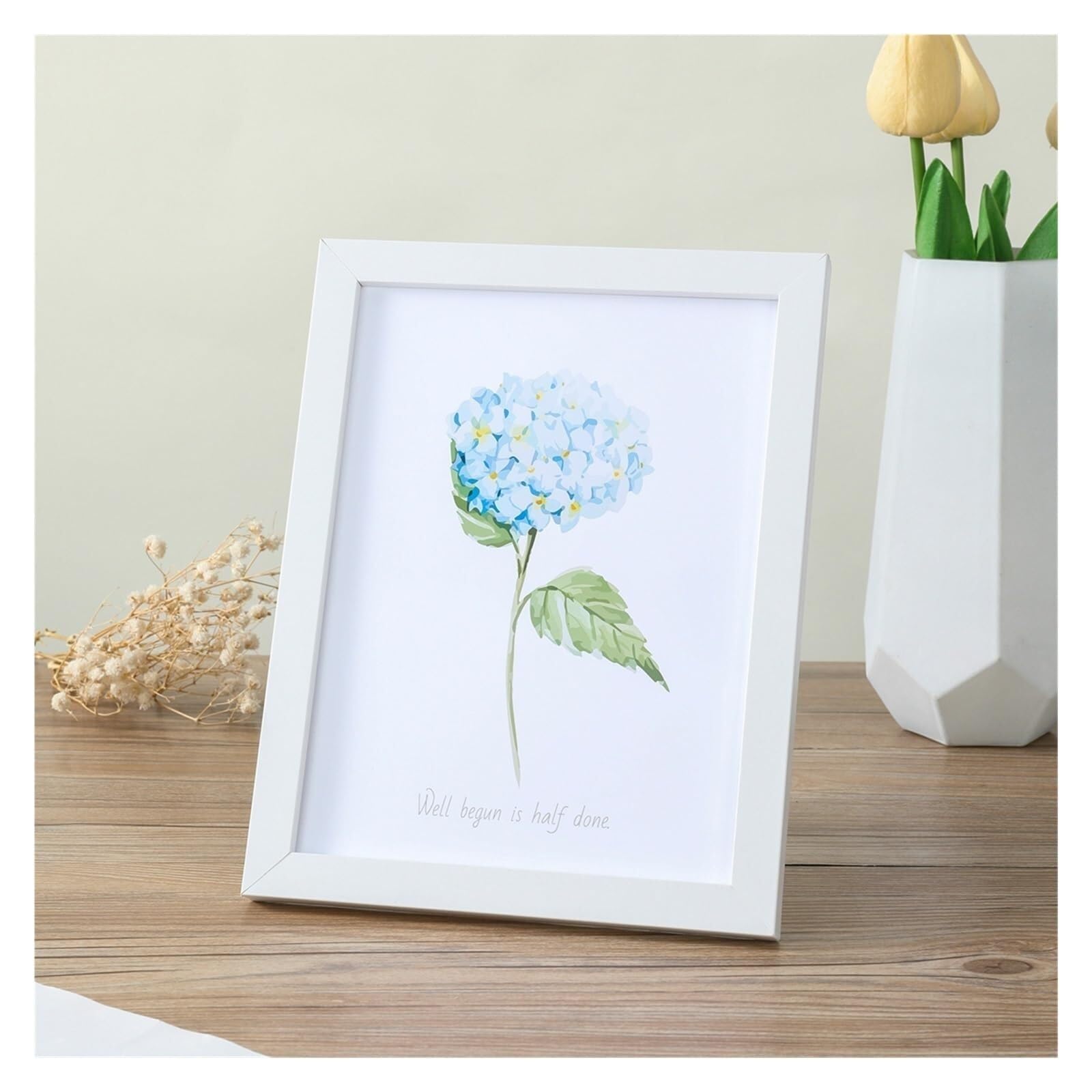 Photo Frames Wood Small Photo Frame For Wall Hanging With Plexiglass 9X13 10x15 13X18 15X20cm wooden Picture For Pictures Decor(White Frame,13X18cm 7inch)