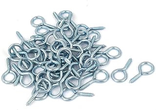 Aexit Jewelry Garden Quality Parts Vine Wire 3.1mm Thread Dia Eyelet Screw Eye Hook 50pcs Model:15as398qo602