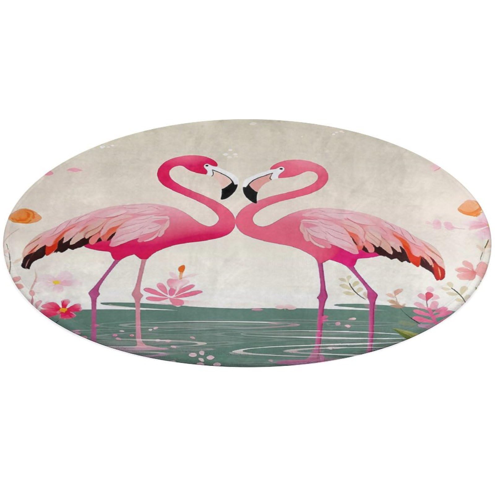 Tapis de salon flamants roses pour créer une ambiance douce en chambre