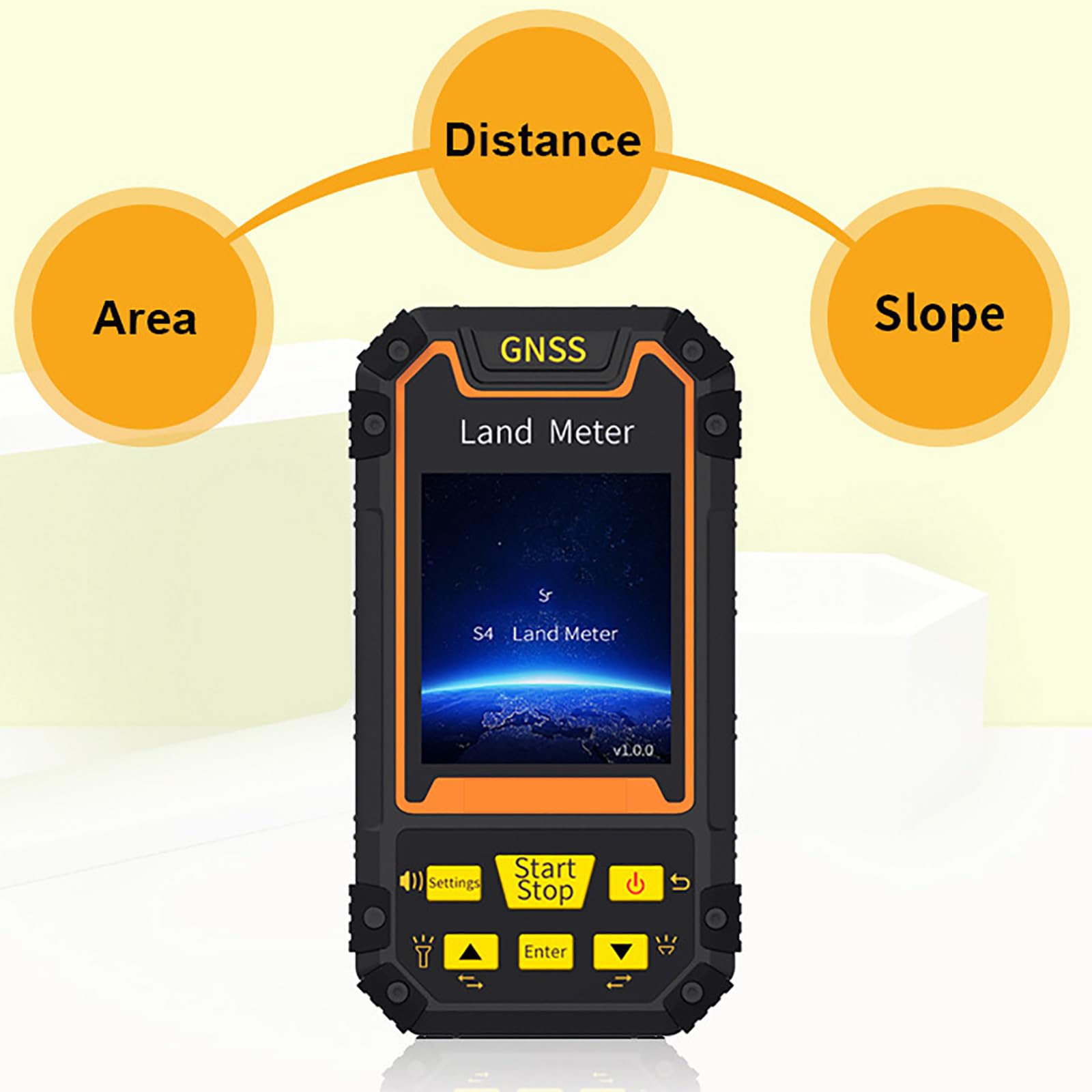 MObyat Appareil De Mesure GPS Portable, Géomètre GPS, Baromètre Intégré, Grand Écran Couleur, Clair Et Facile À Lire, Mesure De Haute Précision, pour La Mesure des Superficies Agricoles