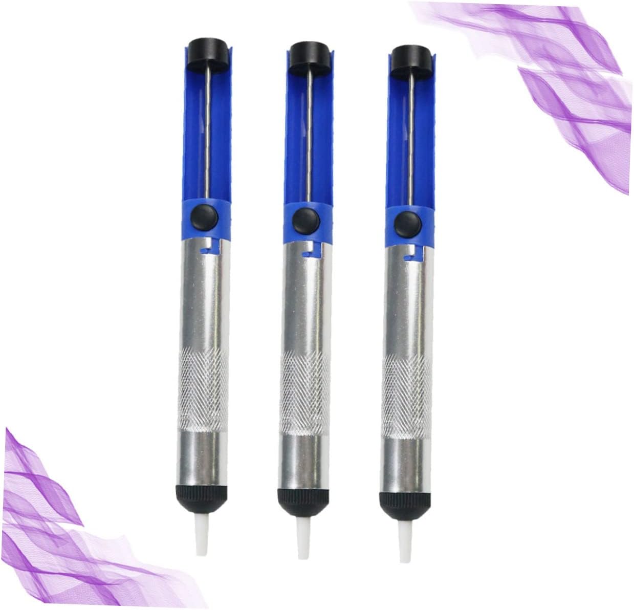 3pcs Manual Non-slip Solder Pump Extractor for Desoldering Vacuum Pump Tin Extractor Comfortable Grip