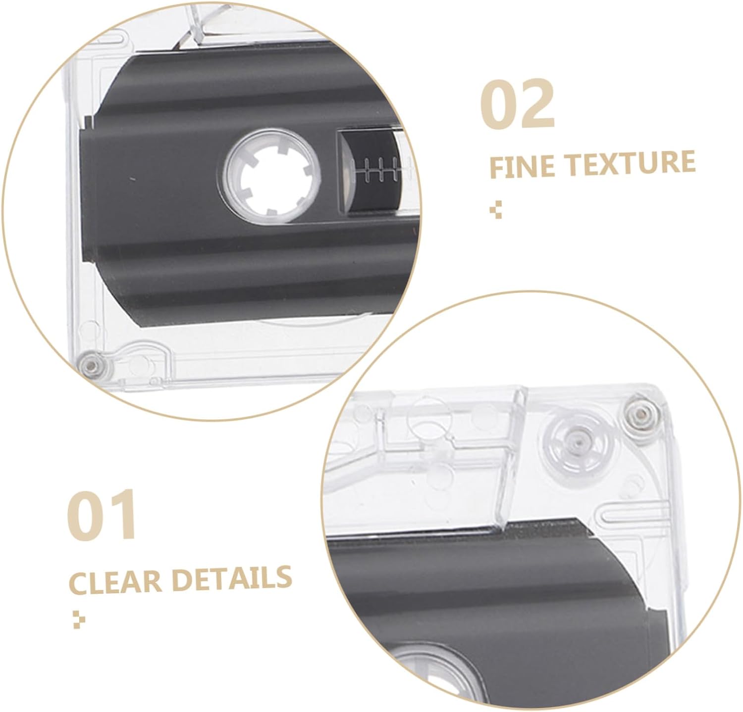 6 Pack Blank Audio Cassette Tape 30 Minute Plastic Recordable Media
