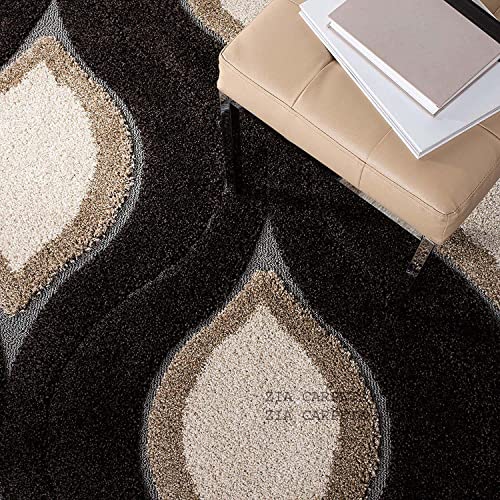Image of Modern Quality Carpet /Trending Design Hand Woven Fluffy Rug /Mats for Bedroom /Dinning Hall /Living Room 2-inch Thick [Size 6x9 feet]