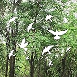 Set de 10 Pegatinas para ventana con diseño de siluetas de pájaros,para mejorar la percepción visual del cristal