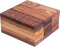 Vista 6 de IECAP LLC Paneles de madera a espejo de madera de palo negro africano para mango de cuchillo – Materiales para mango de cuchillo – Escalas