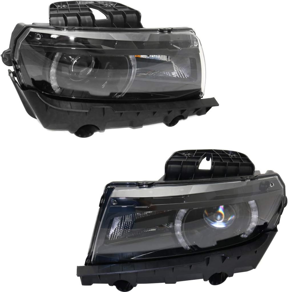 For Chevy Camaro Headlight Assembly 2014 2015 Pair Driver and Passenger Side HID Type LT/SS/WRS Package DOT Certified | GM2502392 | GM2503392 | 23398037