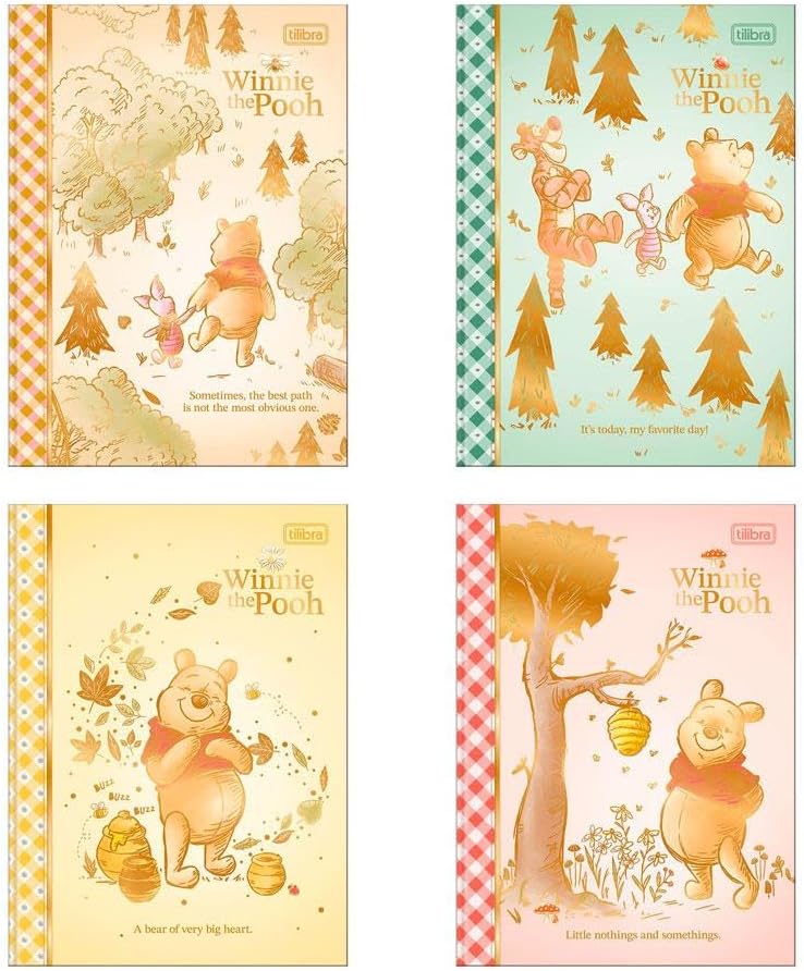 Caderno Colegial Brochura Pooh 80 Folhas Tilibra 1047405
