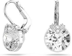 Swarovski Bella V Crystal Earrings, Grey, Yellow, Clear, Rose Color Crystals, Part of the Swarovski Bella V Collection